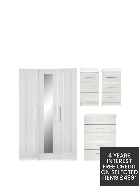 frodsham-part-assemblednbsp4-piece-package-3-door-mirrored-wardrobe-5-drawer-chest-and-2-bedside-chests