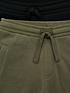  image of everyday-boys-cotton-rich-essential-jogger-shorts-2-pack-blackkhaki