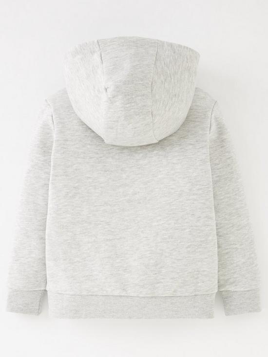 back image of everyday-boys-essentials-zip-through-hoodie-grey