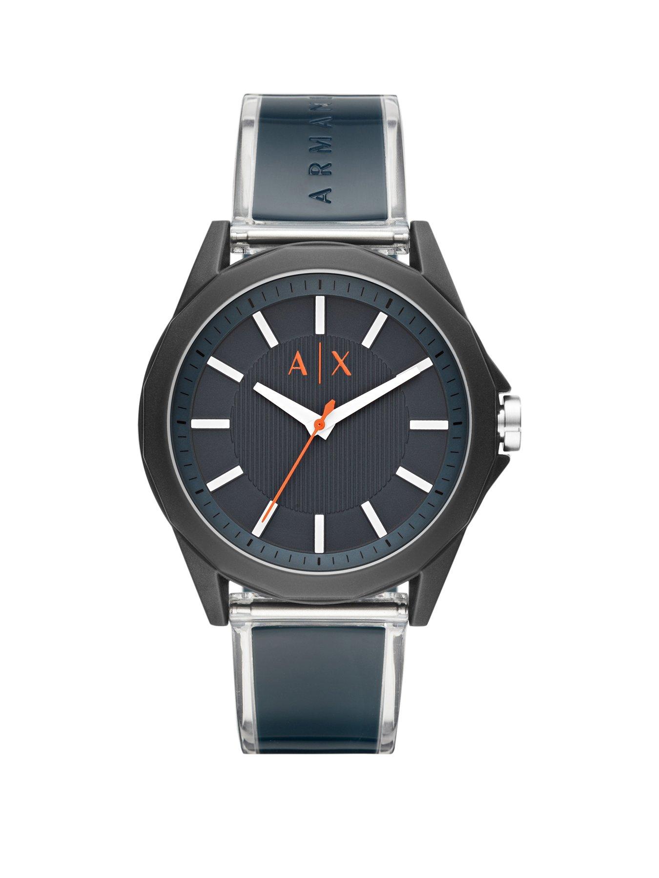 armani orange strap watch