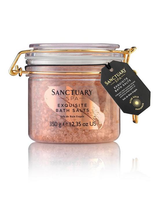 front image of sanctuary-spa-rose-gold-radiance-bath-salts-350g