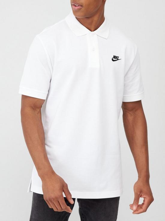 front image of nike-polo-shirt-white