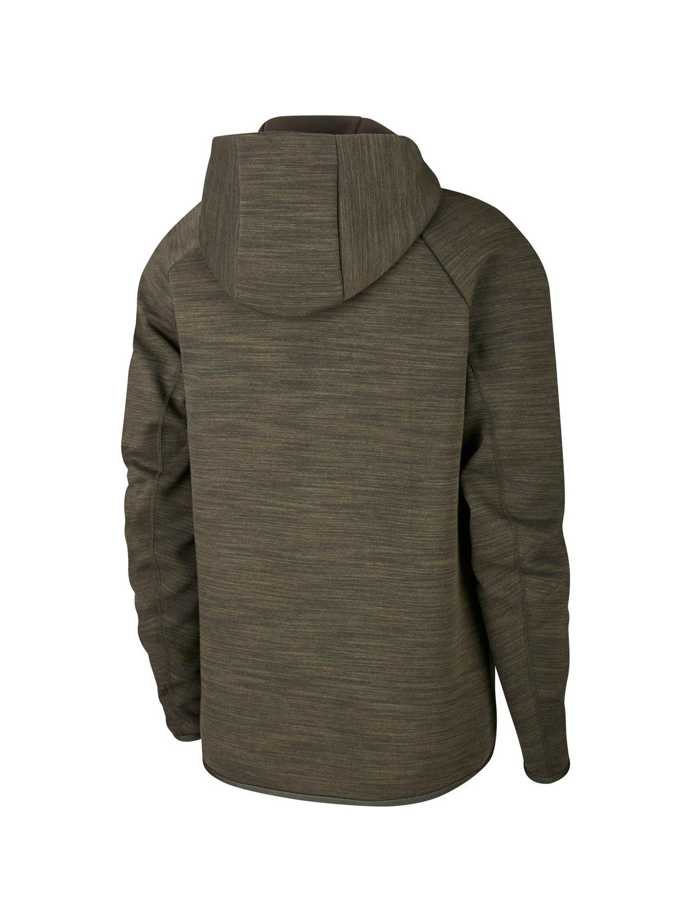 green nike tech fleece hoodie