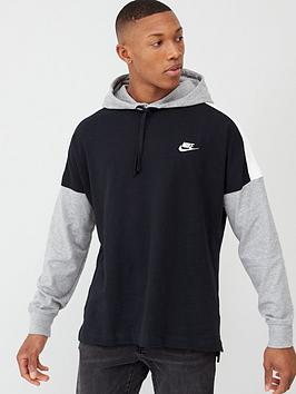 Nike Nike Overhead Jersey Hoodie - Black/Grey Picture