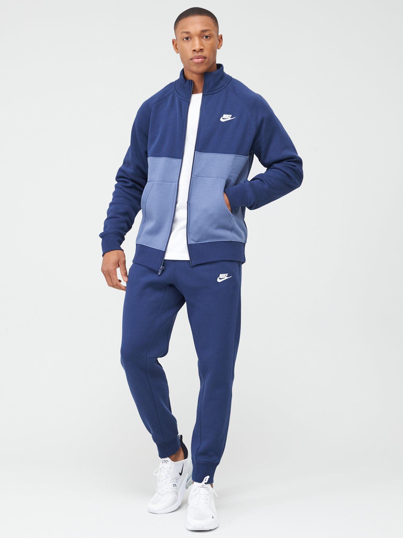 mens navy blue nike tracksuit