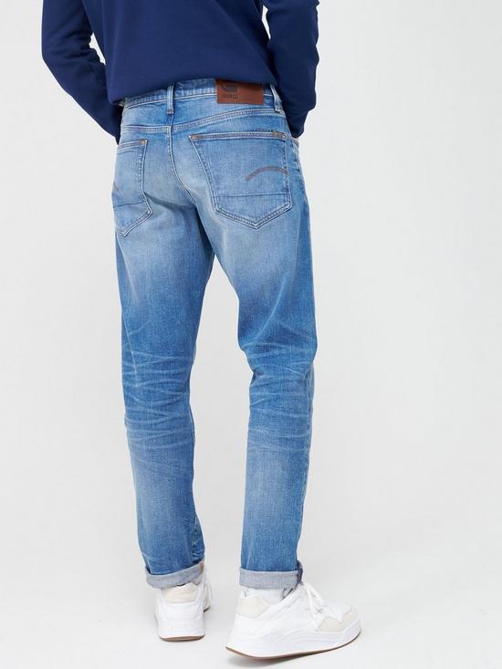 stillFront image of g-star-raw-3301-azure-stretch-tapered-fit-jeans-azure-blue