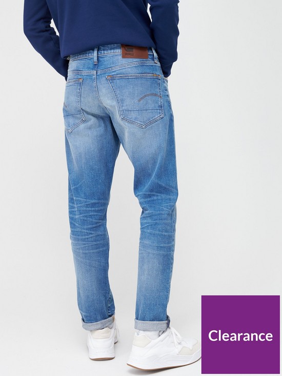 stillFront image of g-star-raw-3301-azure-stretch-tapered-fit-jeans-azure-blue