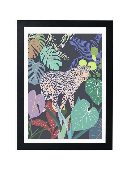 front image of east-end-prints-hello-leopard-by-uzual-sunday-a3