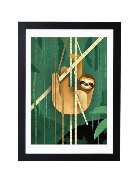 east-end-prints-sloth-by-dieter-braun-a3-framed-wall-art