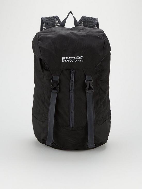front image of regatta-easypack-25l-packaway-backpack-blacknbsp
