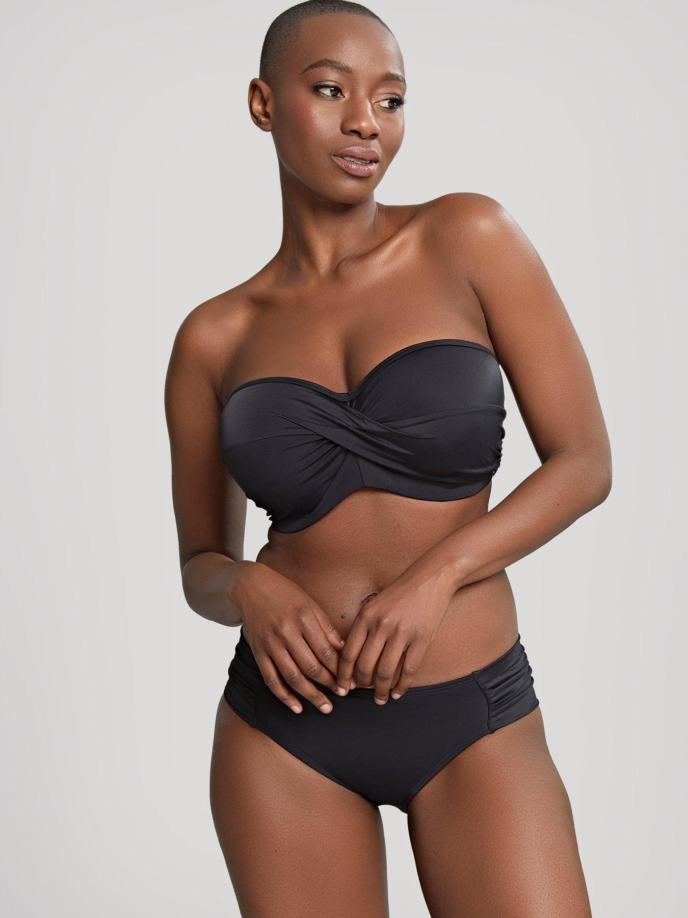 Seafolly | Active Bandeau Bikini Black | Beach Cafe UK