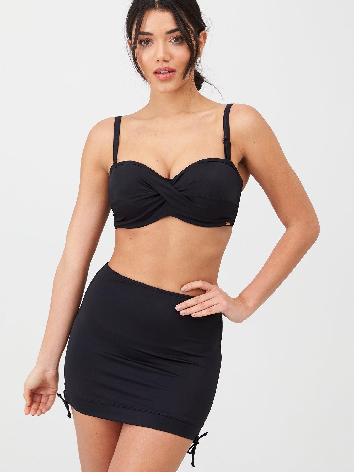 undefined Anya Riva Skirted Bikini Pant - Black