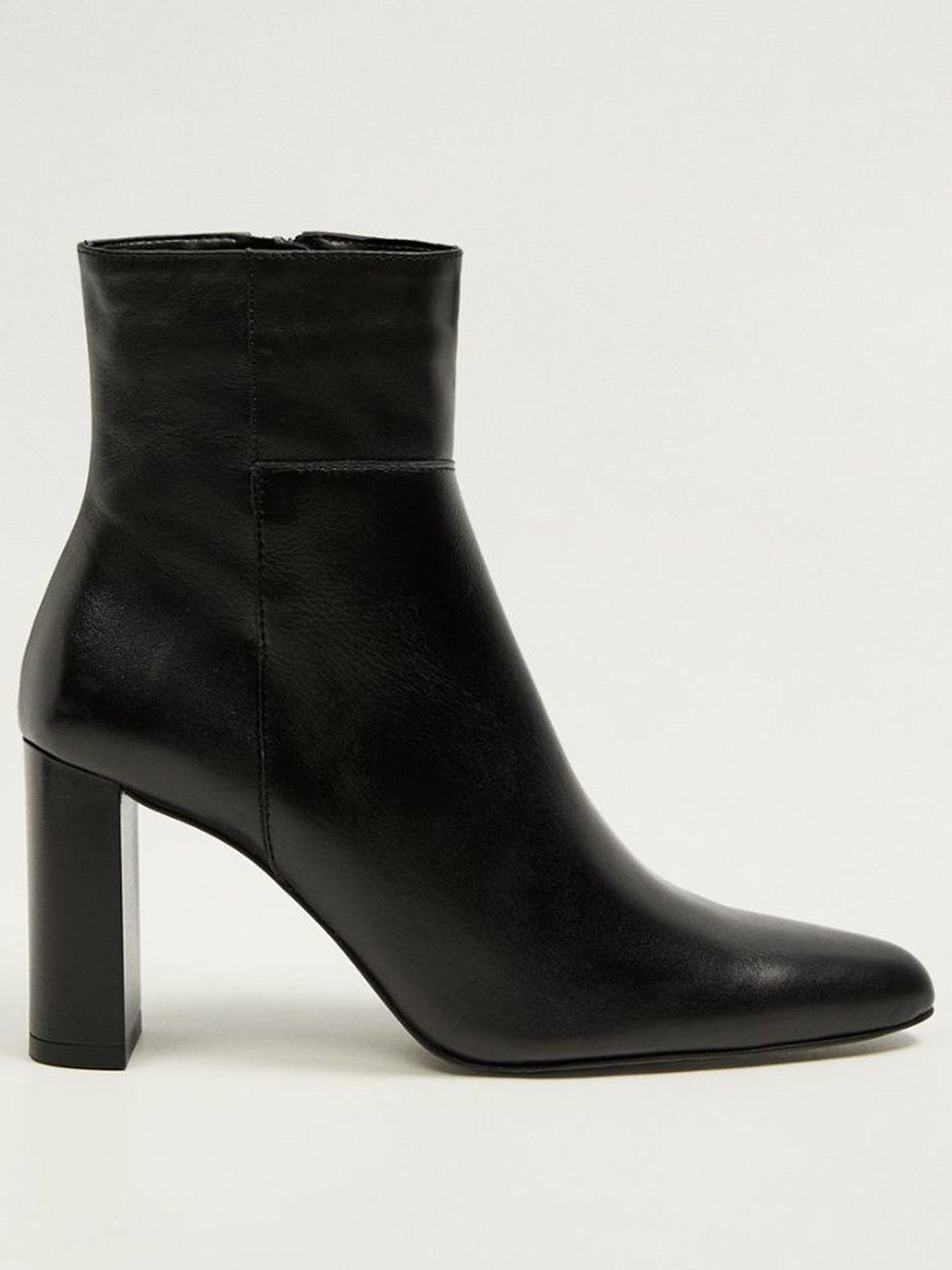 mango basic leather boot