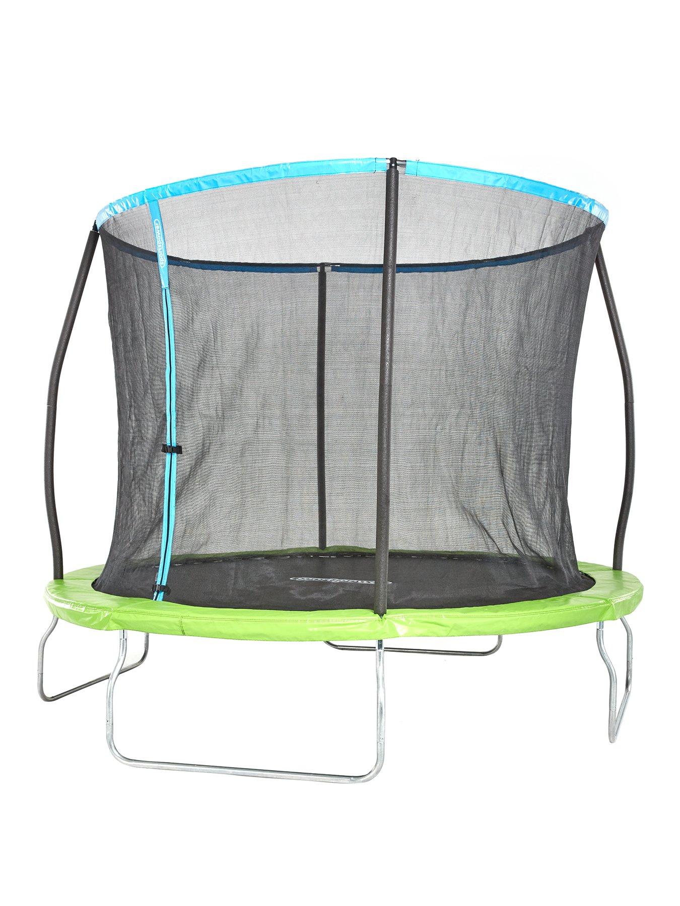 Sportspower 10ft Trampoline with Easi Store Folding Safety Enclosure with Reversable Flip Pad littlewoods