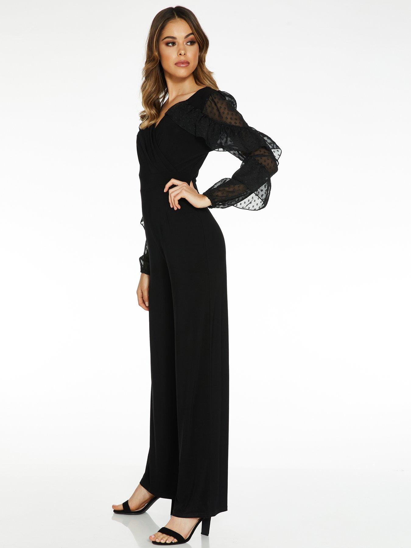 black quiz jumpsuit