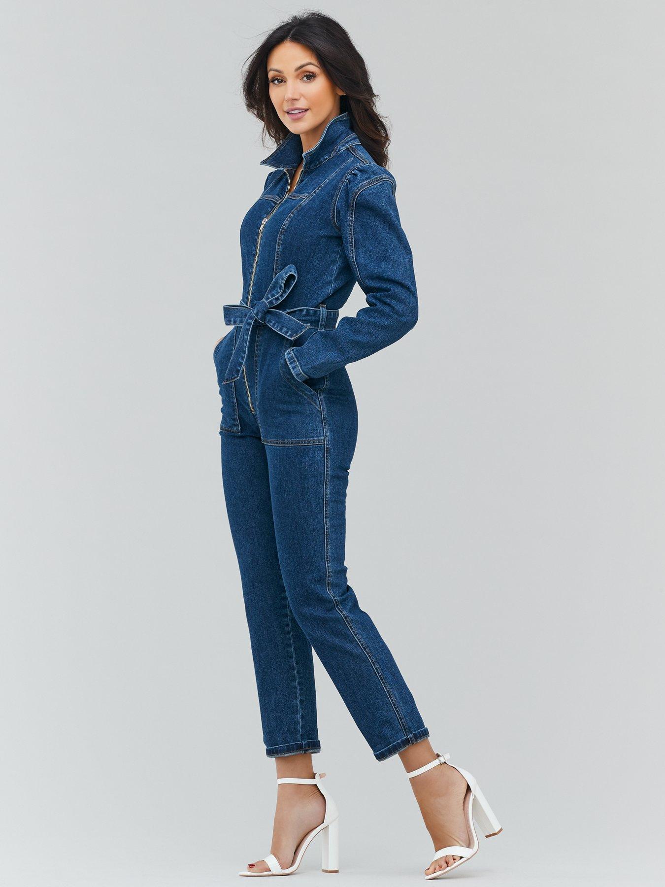 michelle keegan denim jumpsuit
