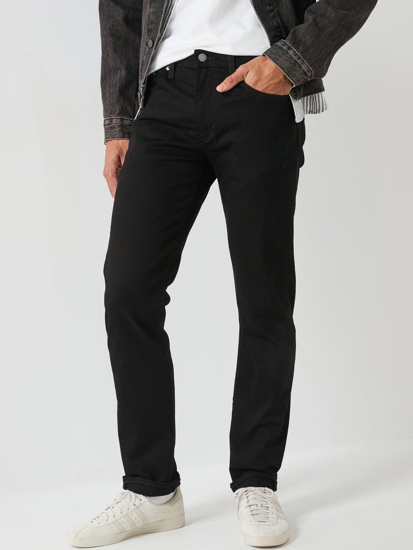 Image 1 of 4 of Levi's Mens 502 Tapered Stretch Jeans - Nightshine Black