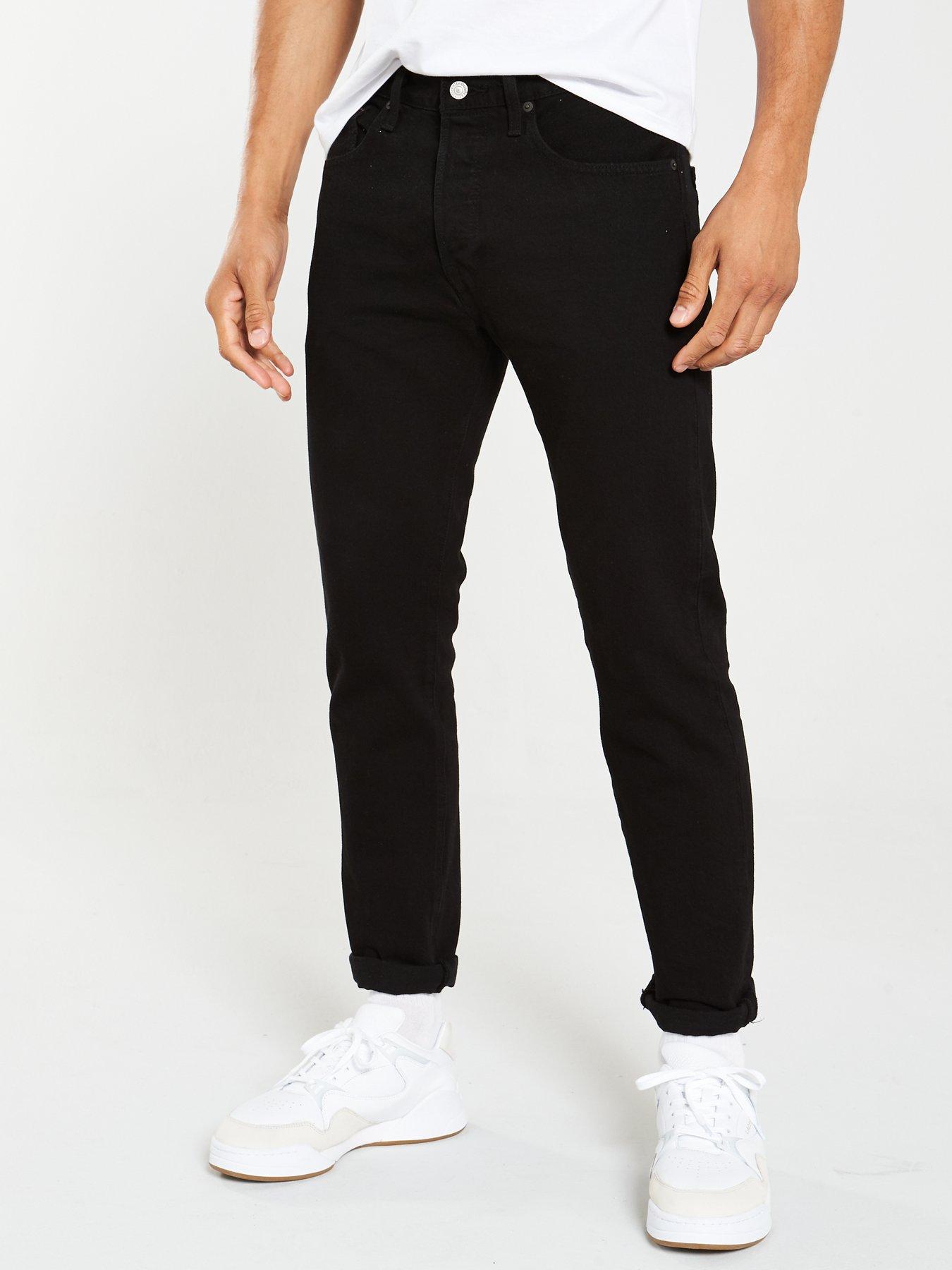 levis black tapered jeans