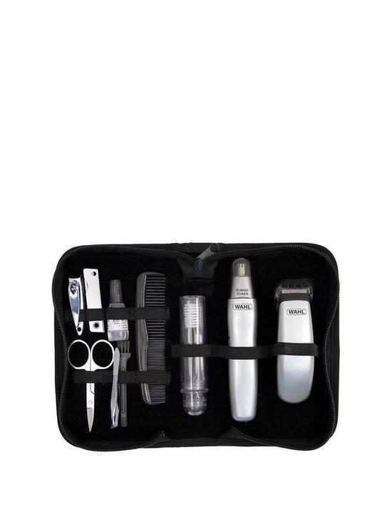 front image of wahl-grooming-gear-travel-beard-trimmer-kit
