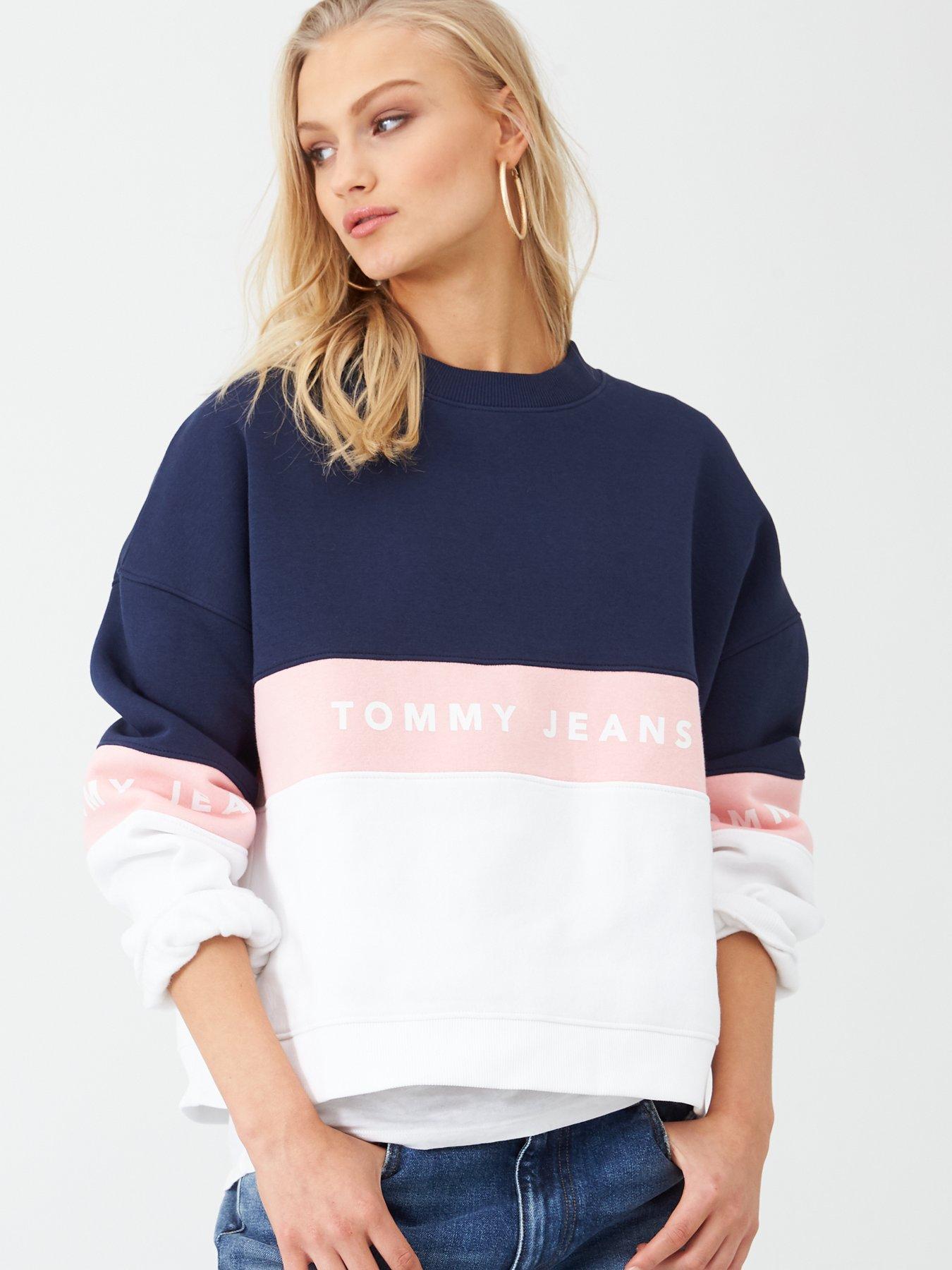 tommy jeans colour block jumper