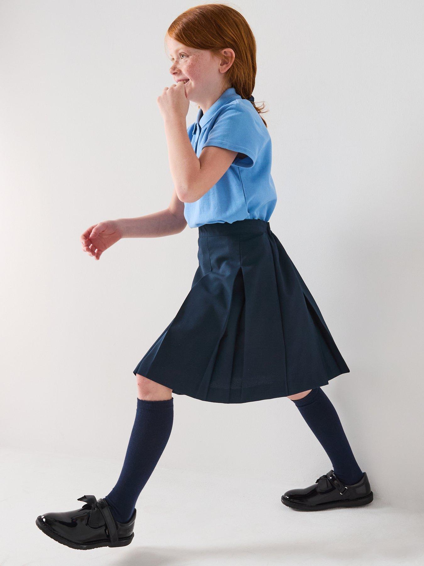 Pencil Skirt Girls Navy Skirt Girls Modest Knee Length Stretch