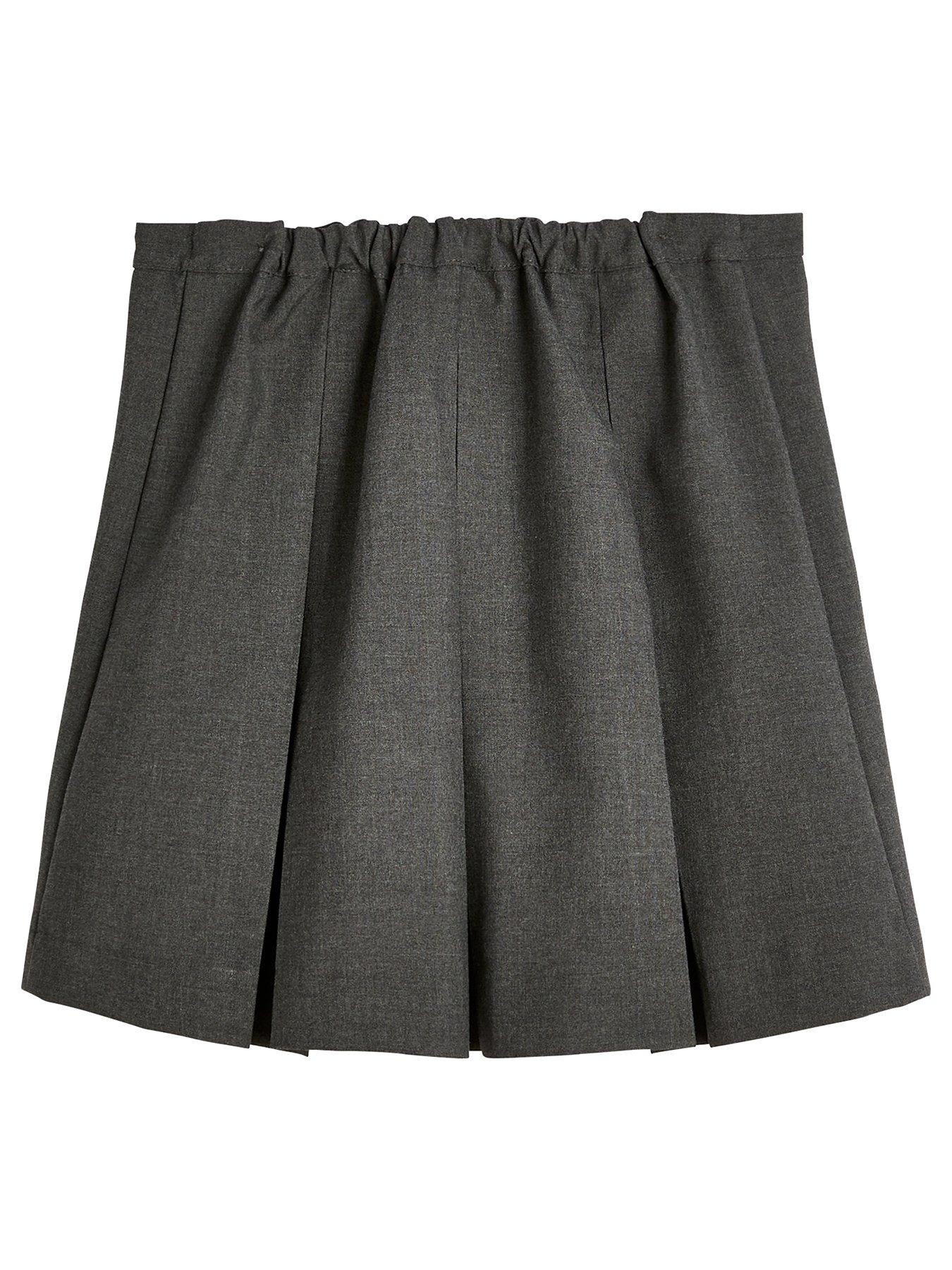 Image 3 of 7 of The Very Collection Girls 2 Pack Classic Pleated School Skirts Plus Size&nbsp;- Grey