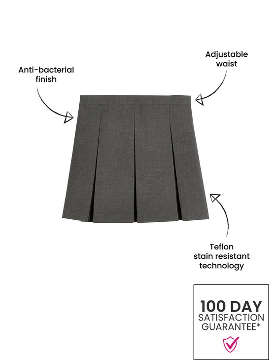 back image of v-by-very-girls-2-pack-classic-pleated-school-skirts-plus-sizenbsp--grey