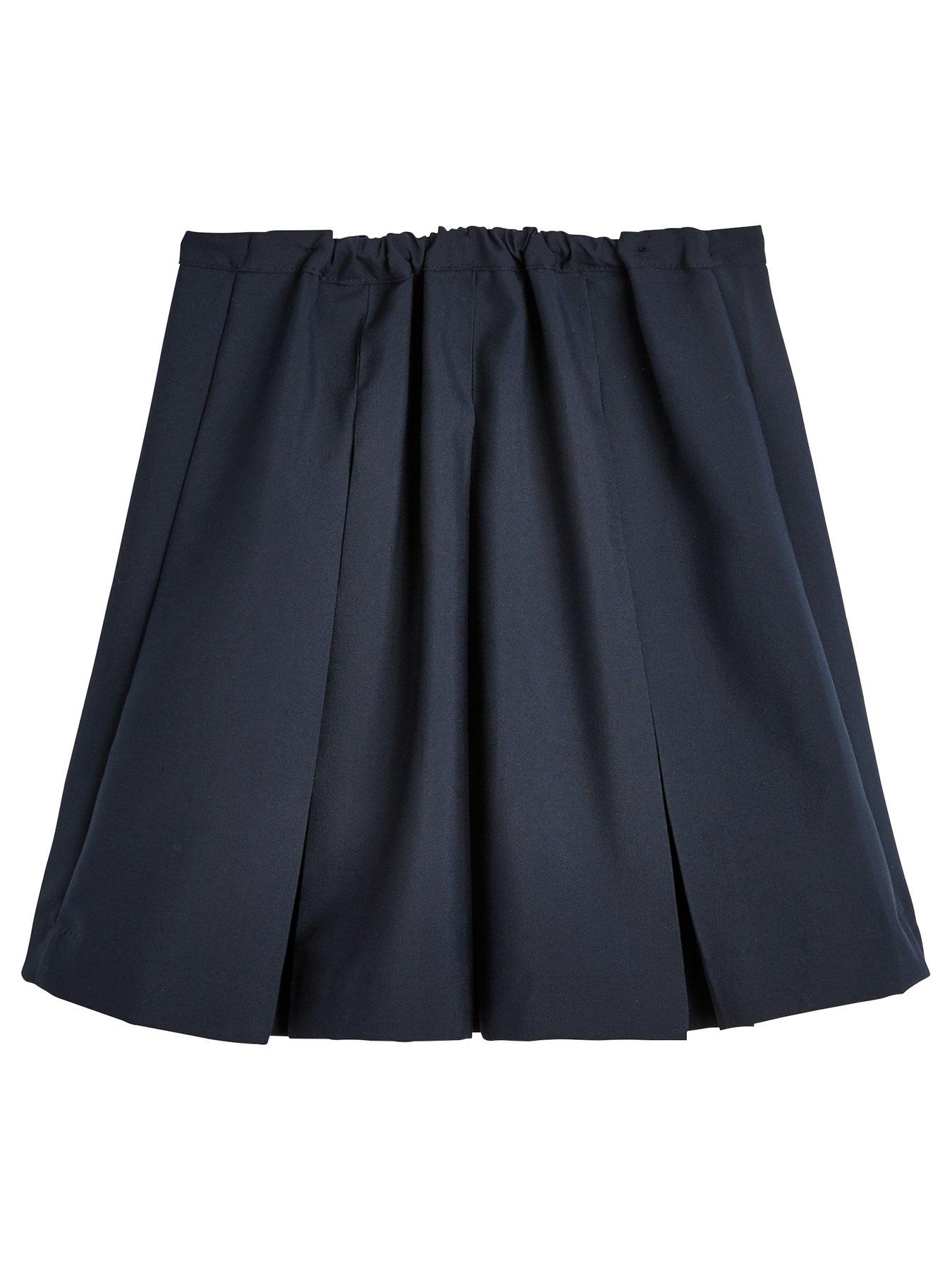  image of the-very-collection-girls-2-pack-classic-pleated-school-skirts-plus-sizenbsp--navy