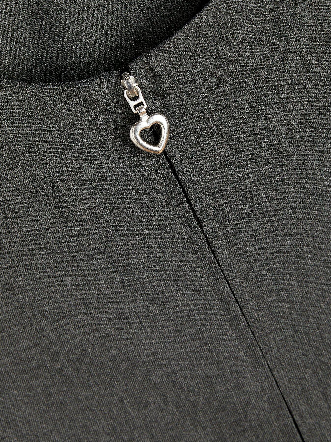 Image 5 of 6 of The Very Collection Girls 2 Pack Pleat Pinafore&nbsp;School Dresses&nbsp;- Grey