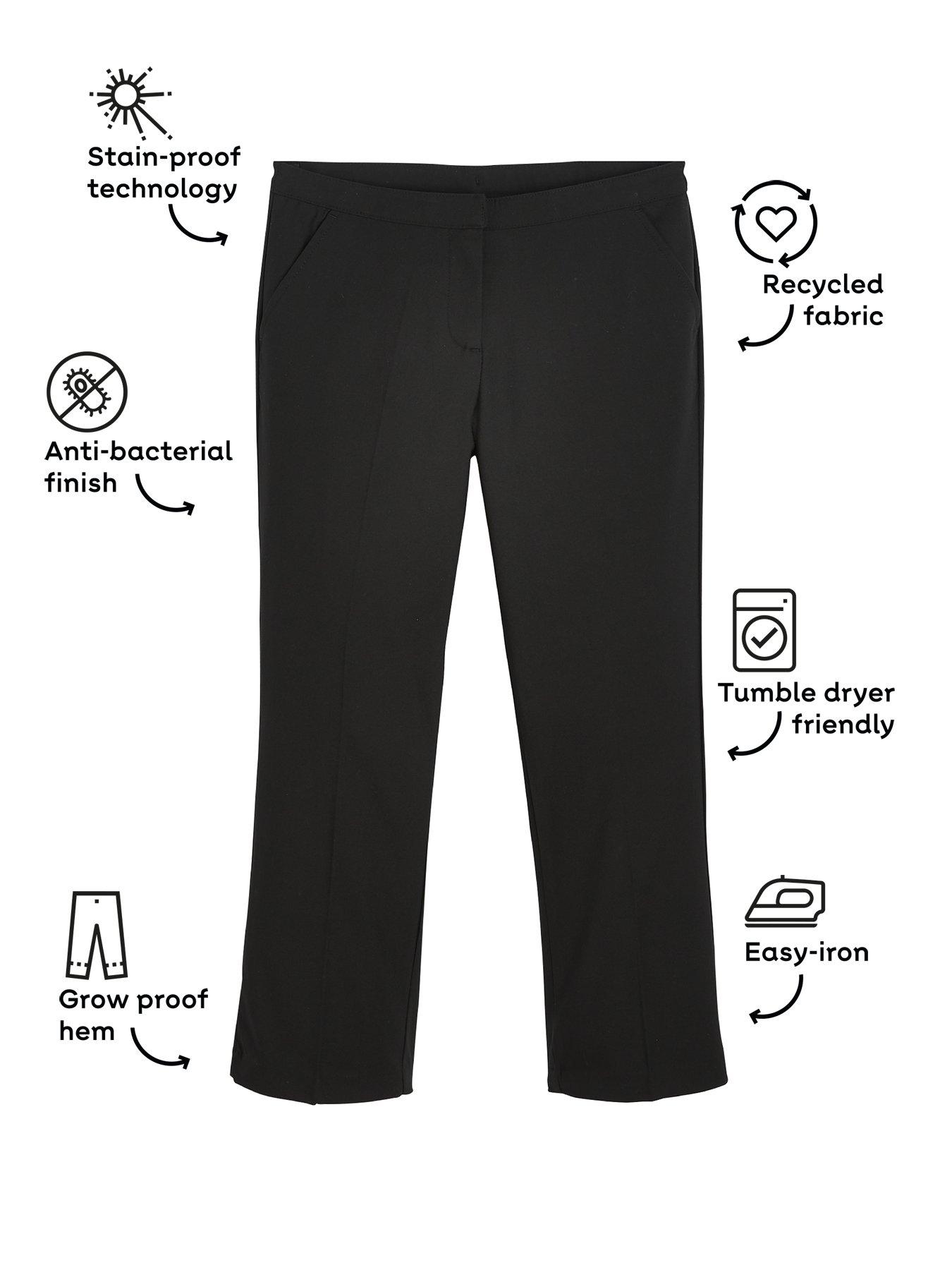Image 4 of 7 of V by Very Girls 2 Pack Woven School Trouser Plus Size&nbsp;- Black