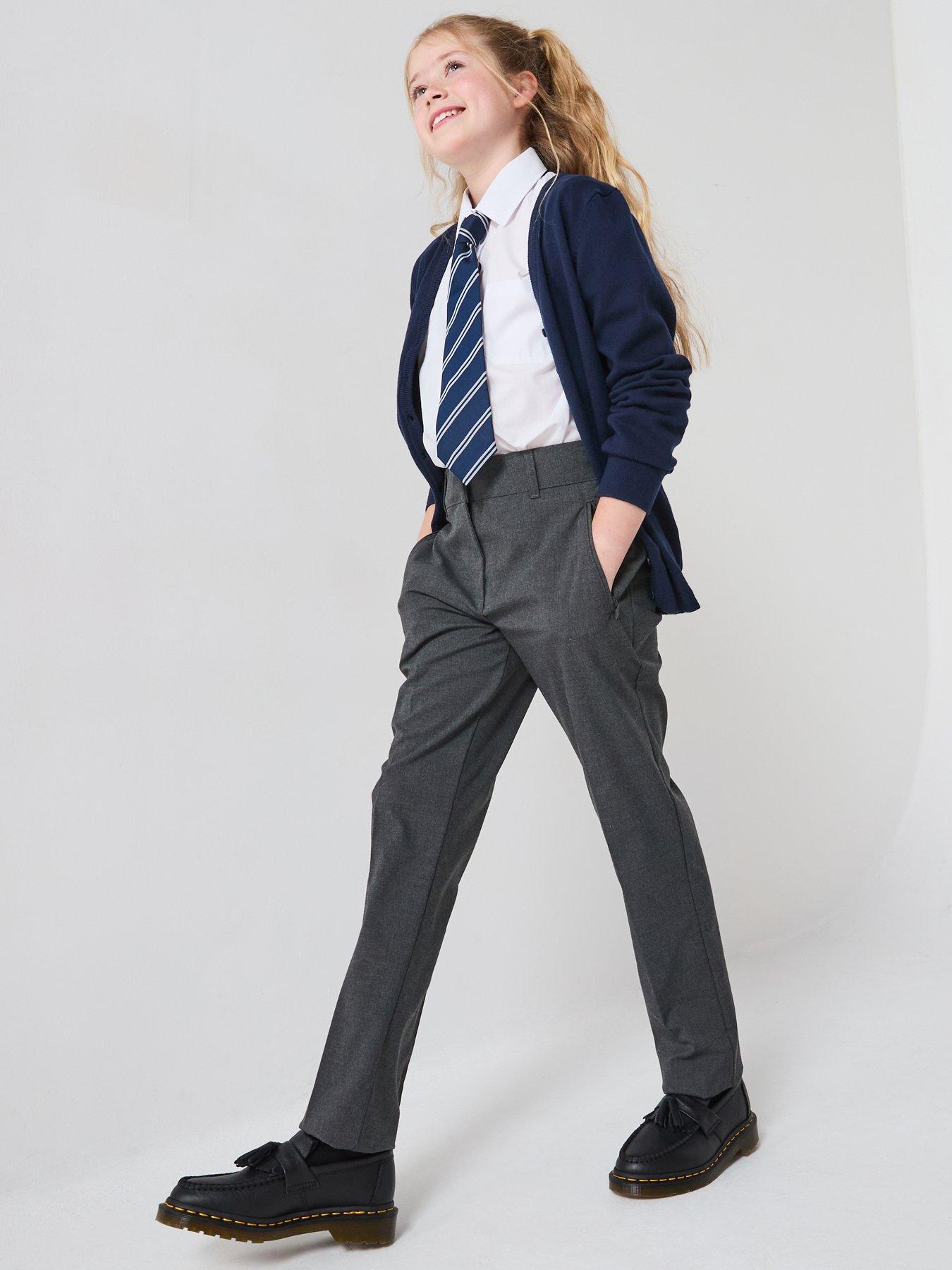 Image 6 of 6 of The Very Collection Girls 2 Pack Skinny Fit&nbsp;School Trousers - Grey