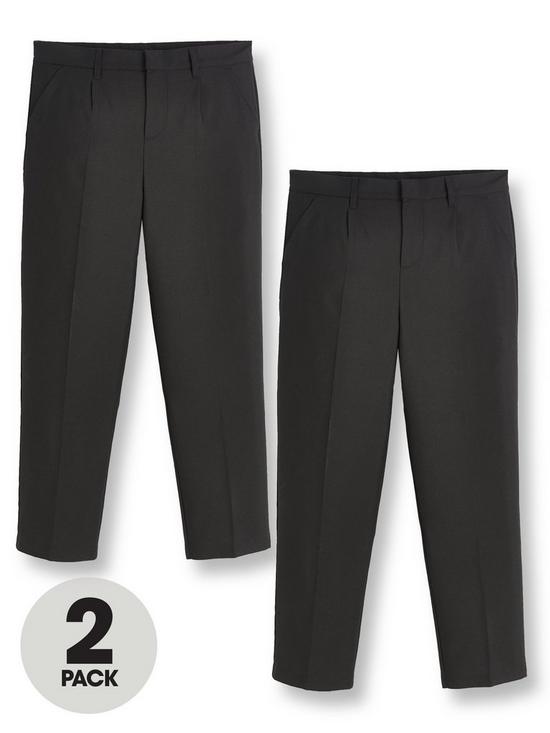 front image of v-by-very-boys-regular-legnbspschool-trousers-plus-sizenbsp--black