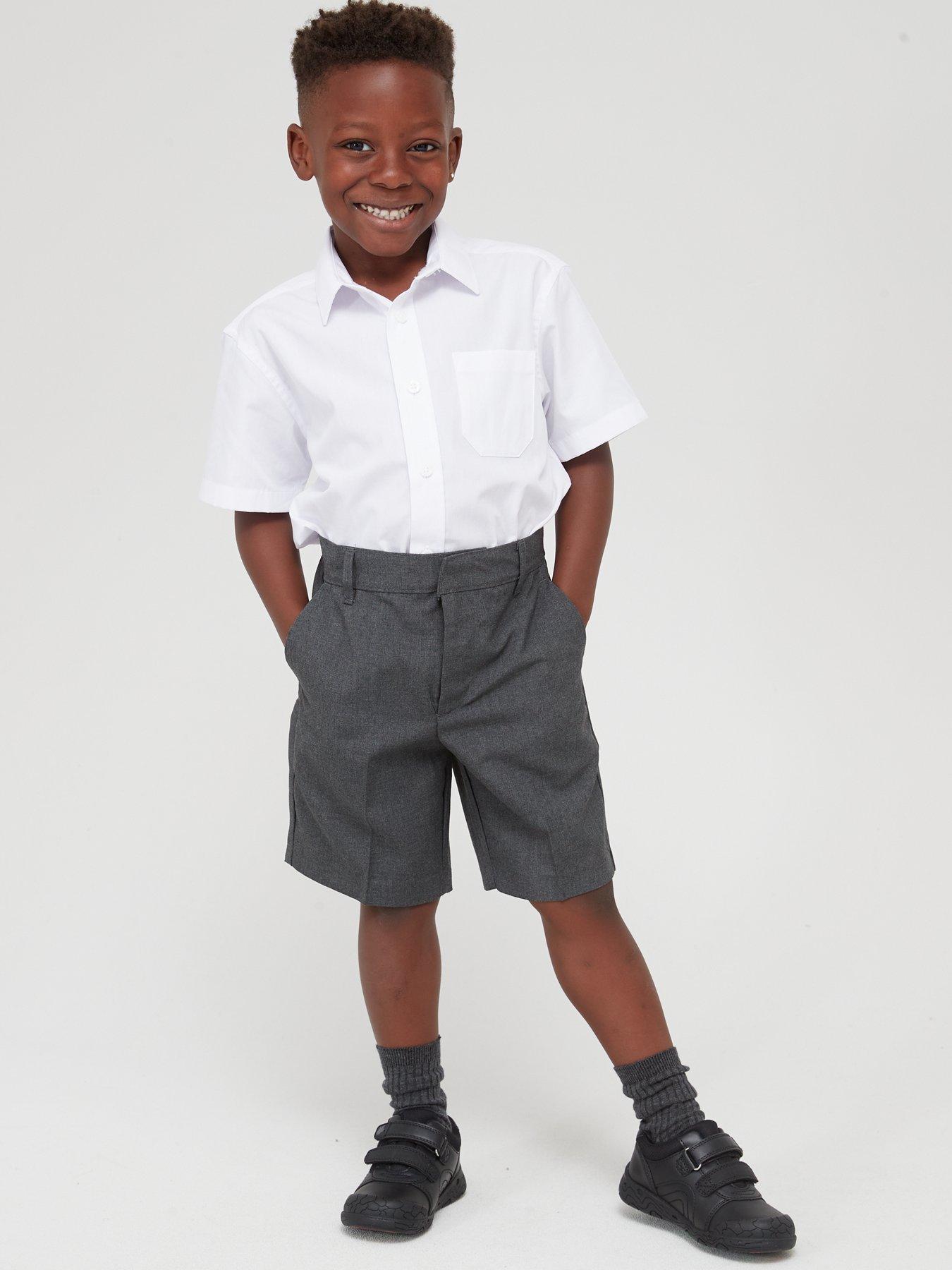  image of everyday-boys-2-pack-schoolnbspshorts-grey