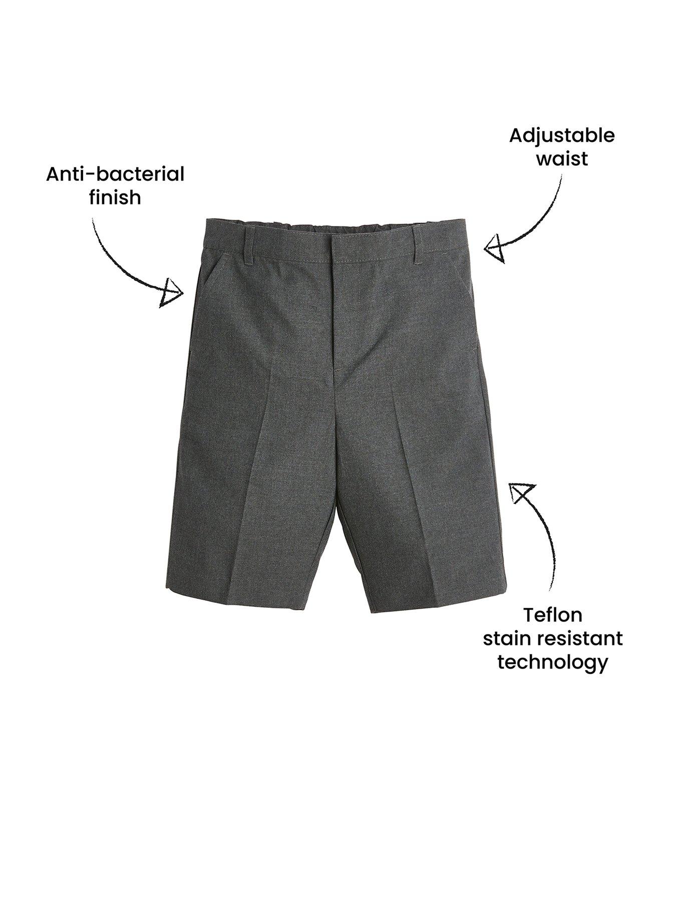 back image of everyday-boys-2-pack-schoolnbspshorts-grey