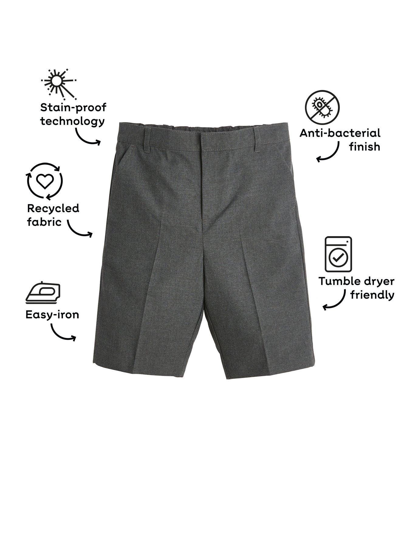  image of everyday-boys-2-pack-schoolnbspshorts-grey
