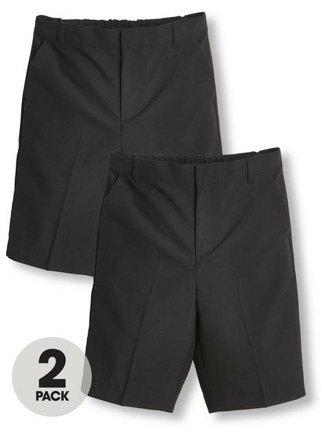 v-by-very-boys-2-packnbspschool-shorts-black