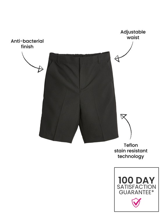 back image of everyday-boys-2-packnbspschool-shorts-black