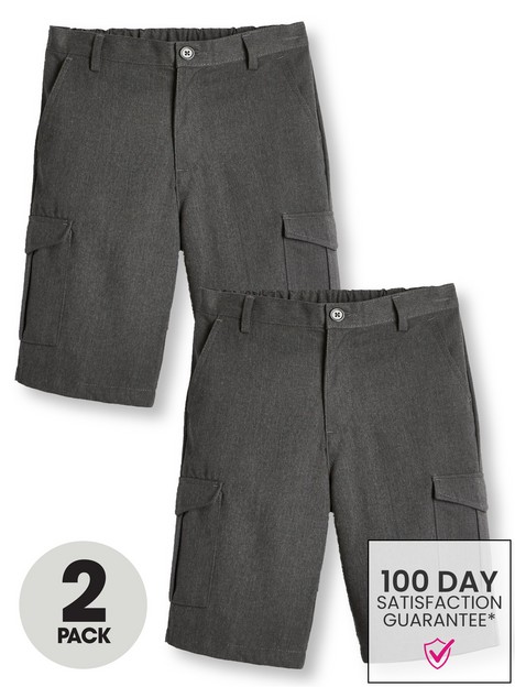 v-by-very-boys-2-pack-combat-school-shorts-grey