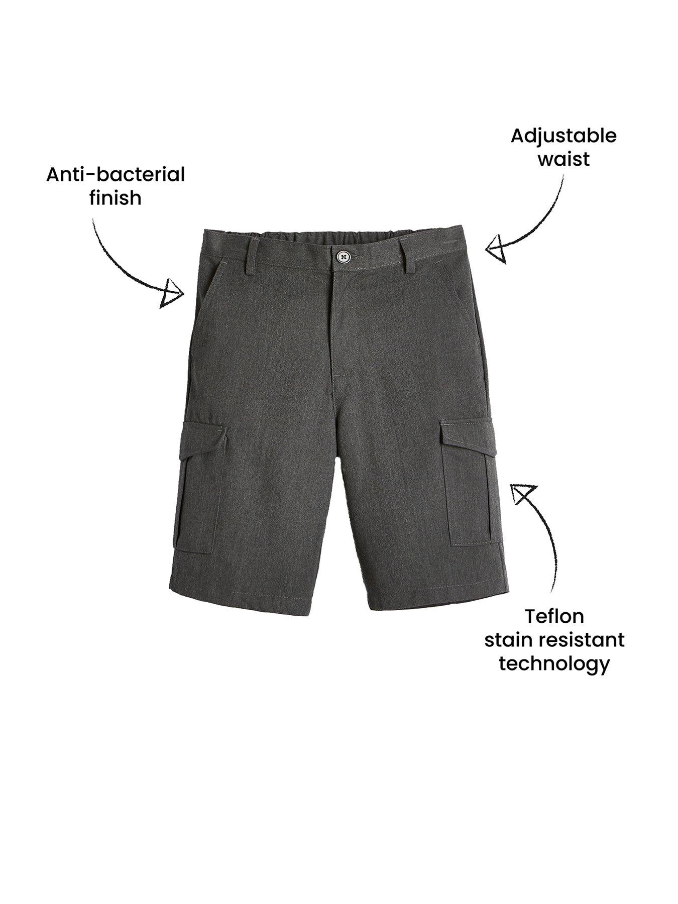 back image of v-by-very-boys-2-pack-combat-school-shorts-grey