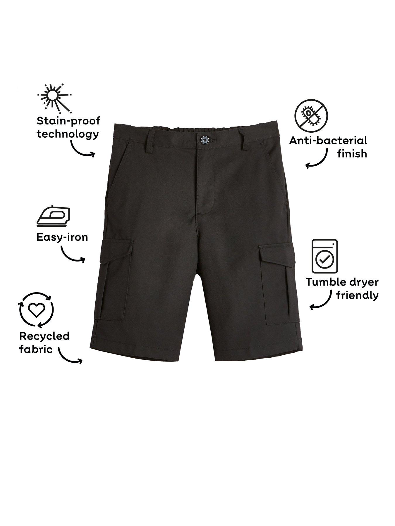 Image 4 of 6 of The Very Collection Boys 2 Pack Combat School Shorts - Black
