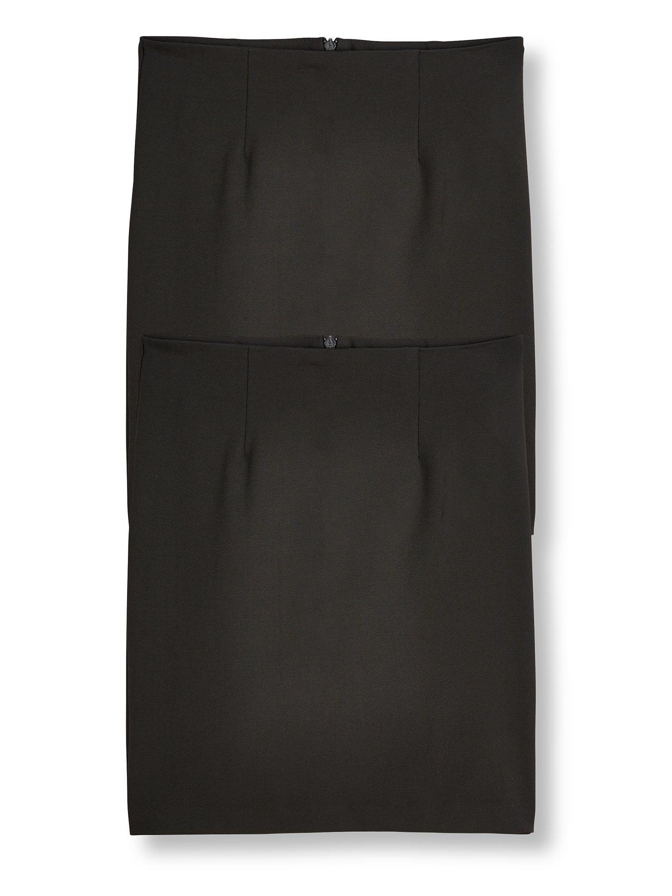 Image 2 of 6 of V by Very Girls 2 Pack Woven Pencil School Skirt - Black