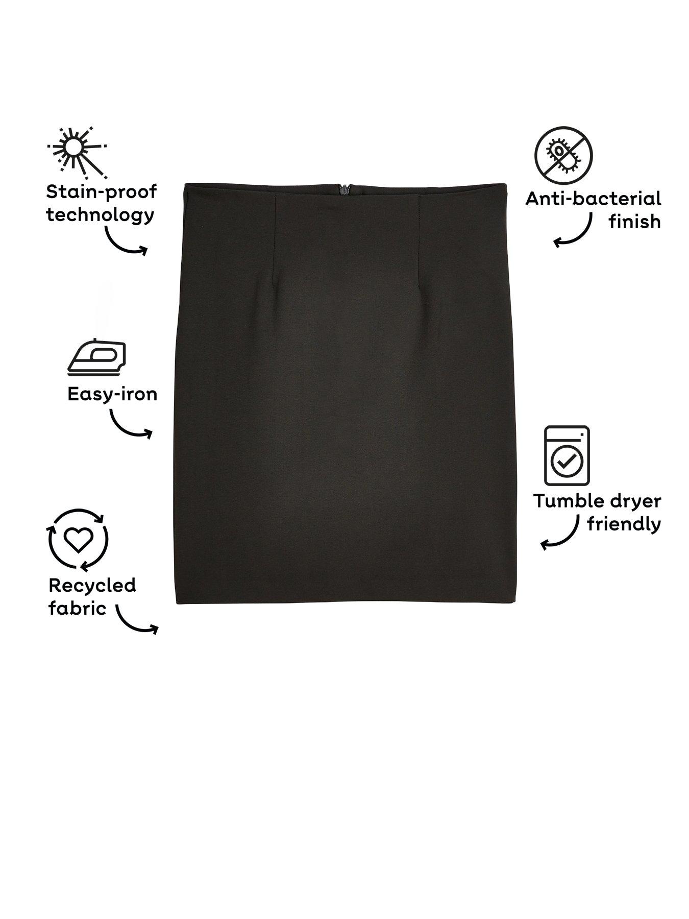 Image 4 of 6 of V by Very Girls 2 Pack Woven Pencil School Skirt - Black
