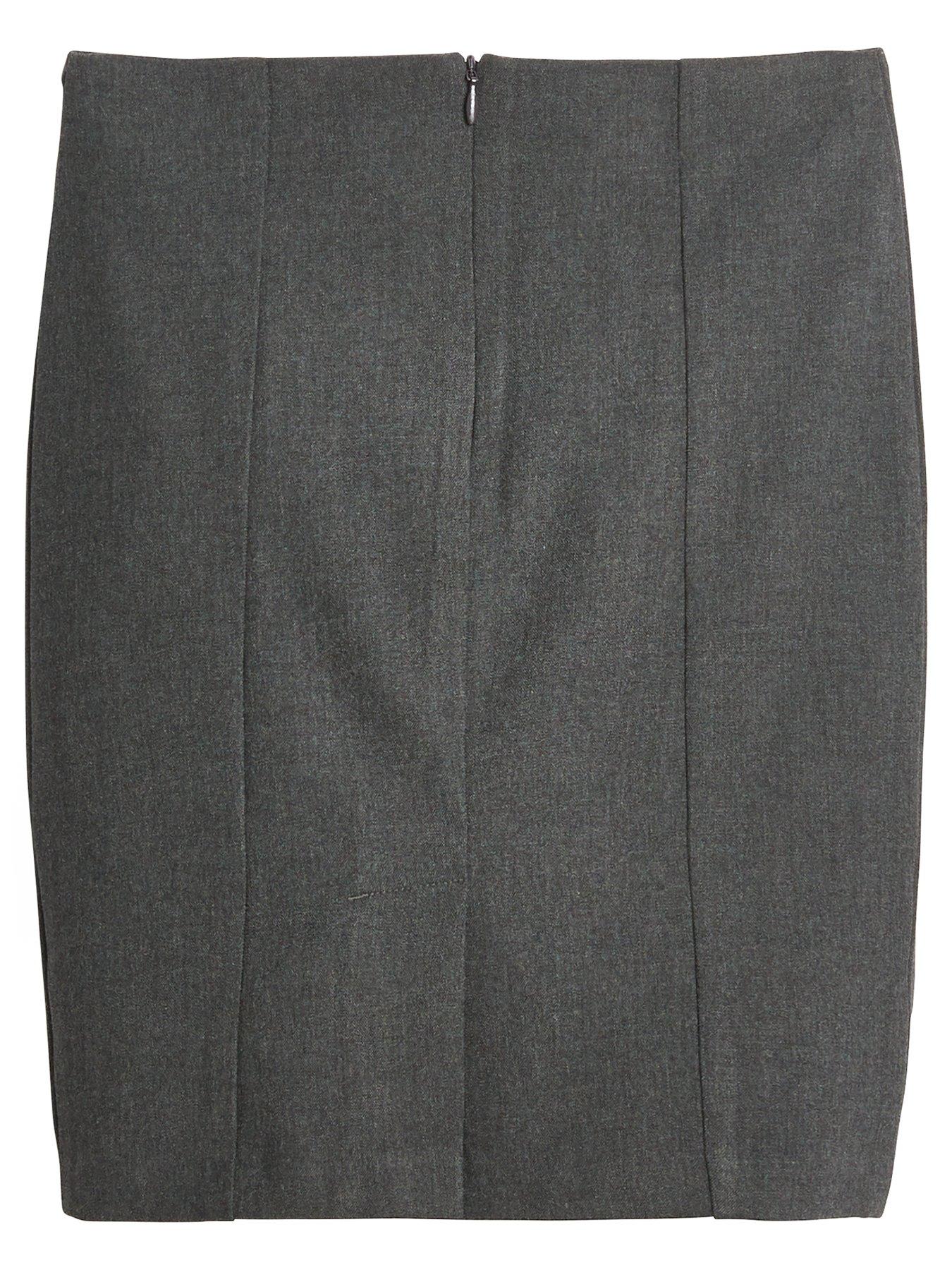  image of the-very-collection-girls-2-packnbspwoven-school-pencil-skirt-grey