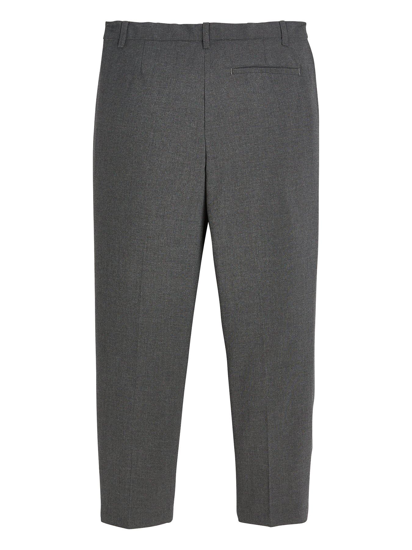  image of the-very-collection-boys-2-pack-regular-leg-school-trousers-grey