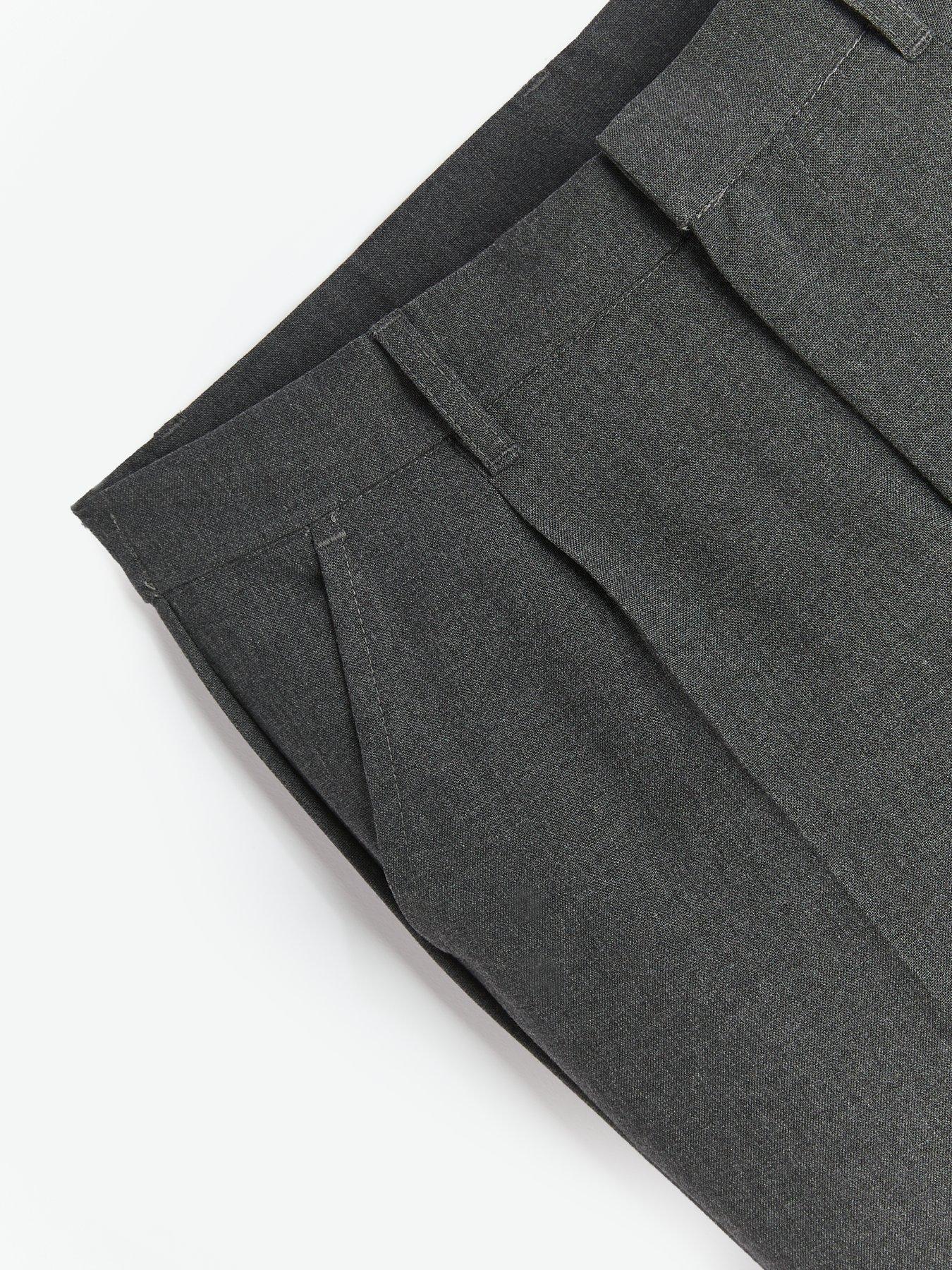  image of the-very-collection-boys-2-pack-regular-leg-school-trousers-grey