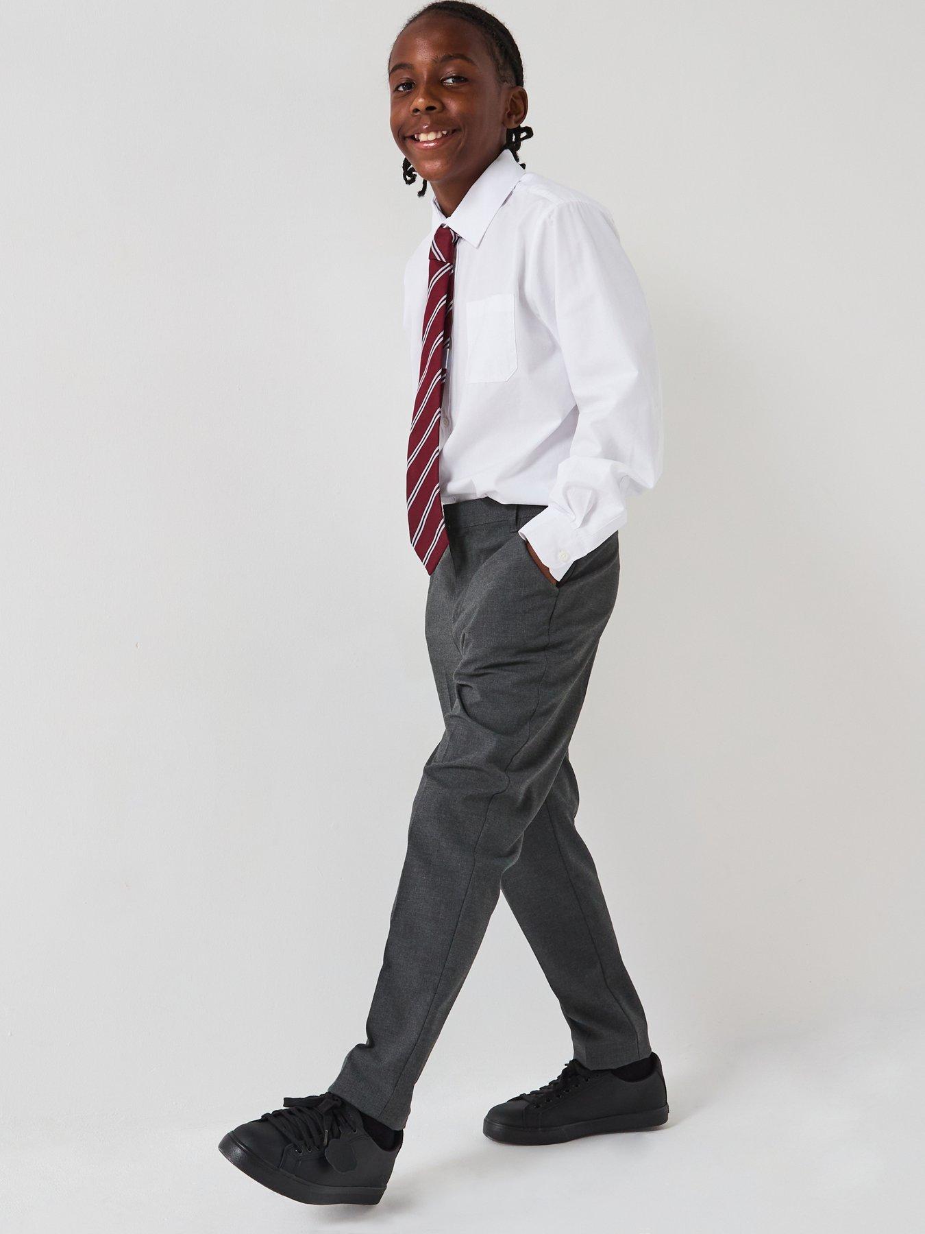 Image 6 of 6 of The Very Collection Boys 2 Pack&nbsp;Skinny Fit School Trousers - Grey
