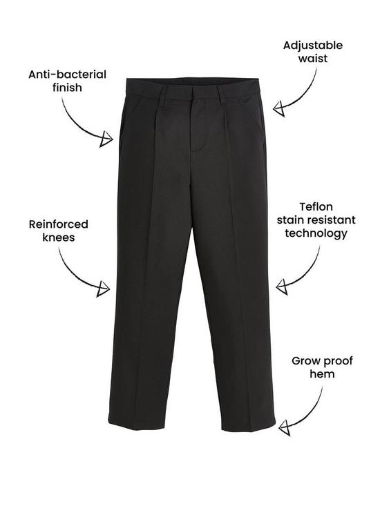 back image of v-by-very-boysnbspregular-legnbspschool-trousers-2-pack-black