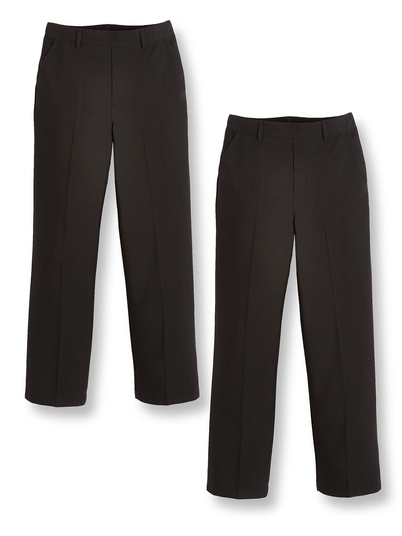 Image 2 of 6 of The Very Collection Boys 2 Pack&nbsp;Pull On School Trousers - Black