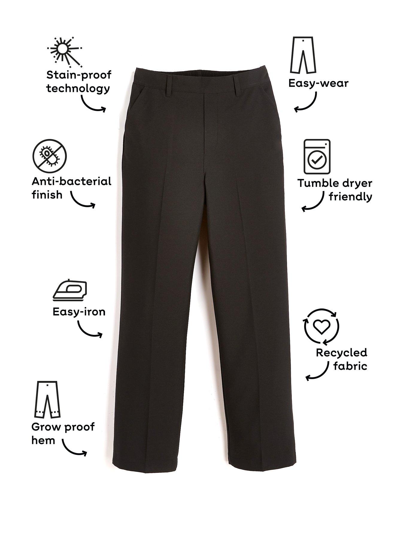  image of everyday-boys-2-packnbsppull-on-school-trousers-black