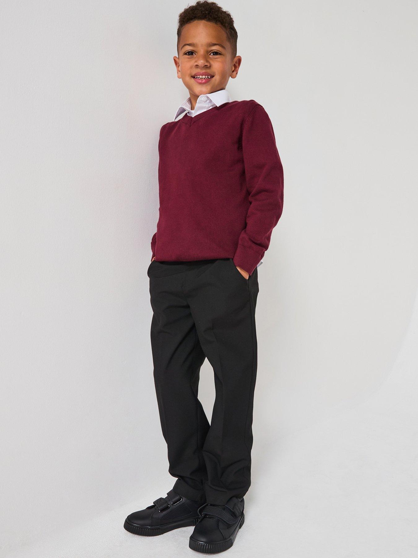 Image 6 of 6 of The Very Collection Boys 2 Pack&nbsp;Pull On School Trousers - Black
